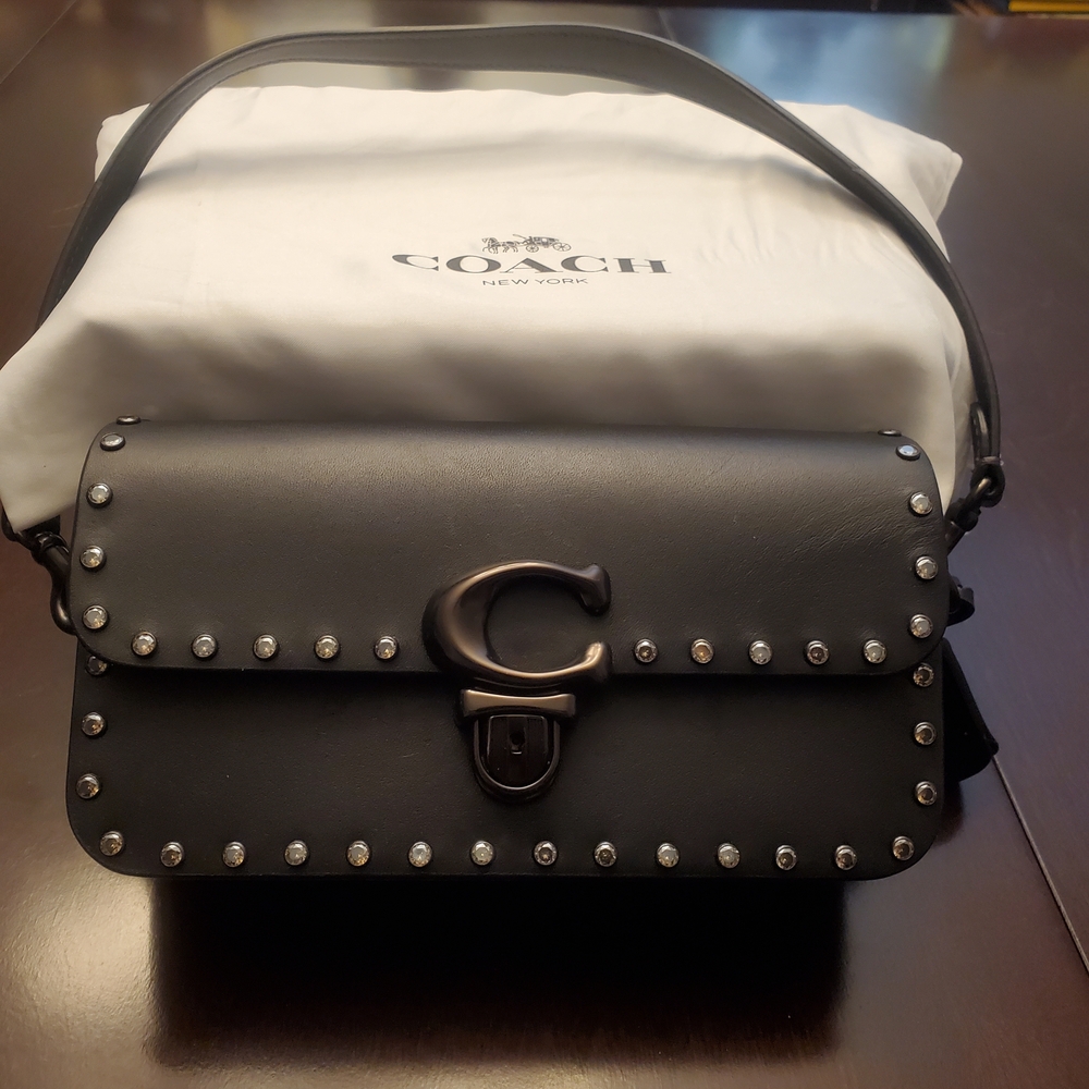 Coach Black Women's Baguette with Studs